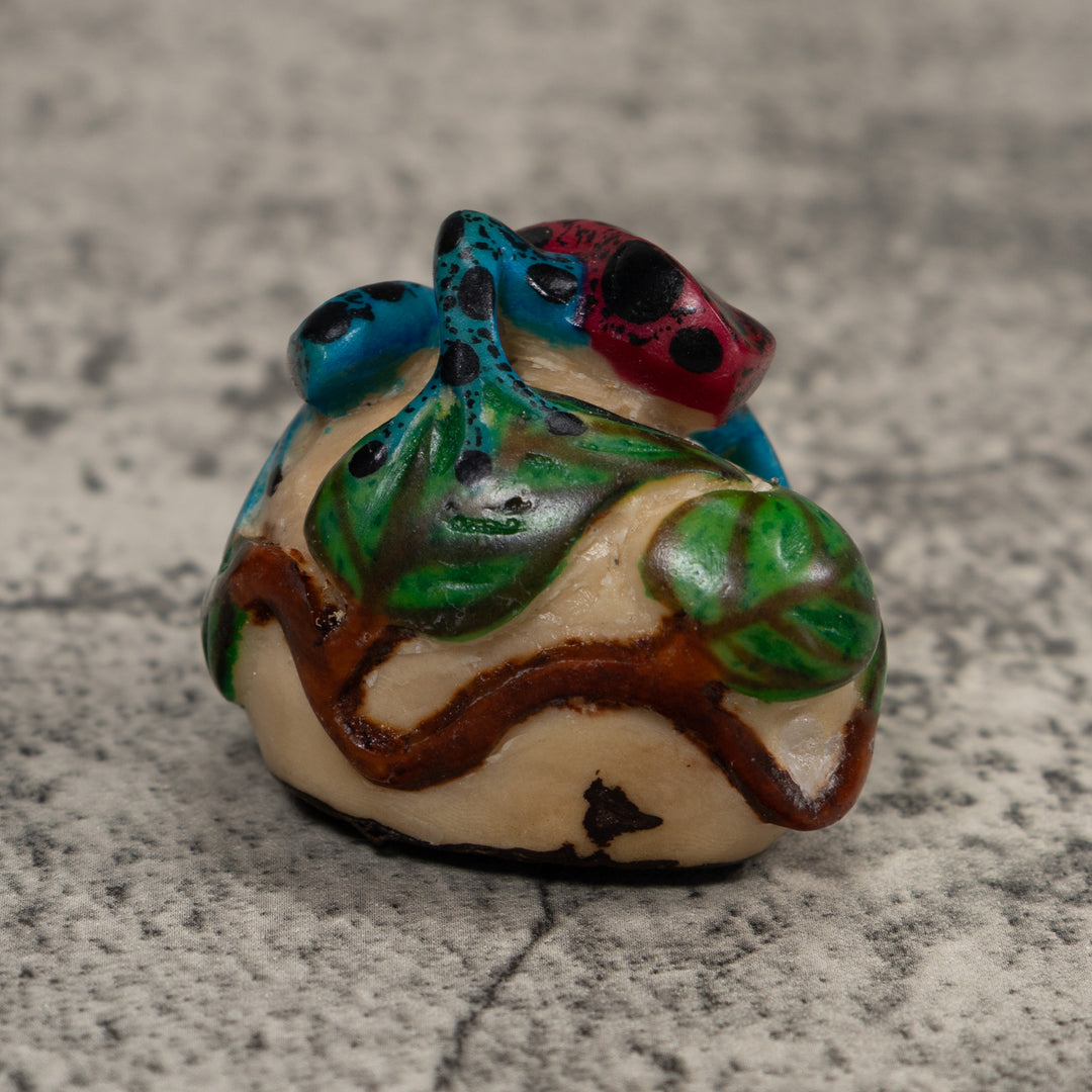 Vintage Poison Dart Frog Tagua Carving