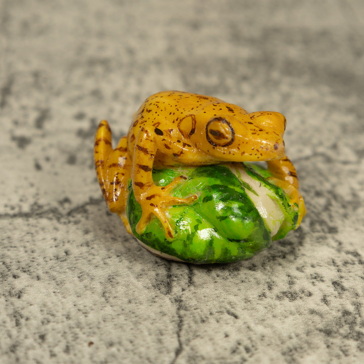 Golden Frog Tagua Carving