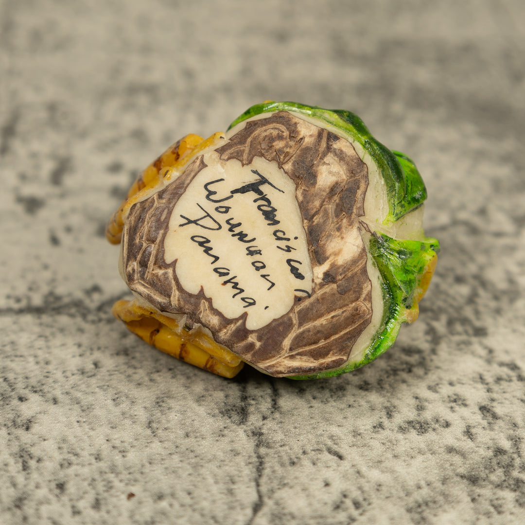 Golden Frog Tagua Carving