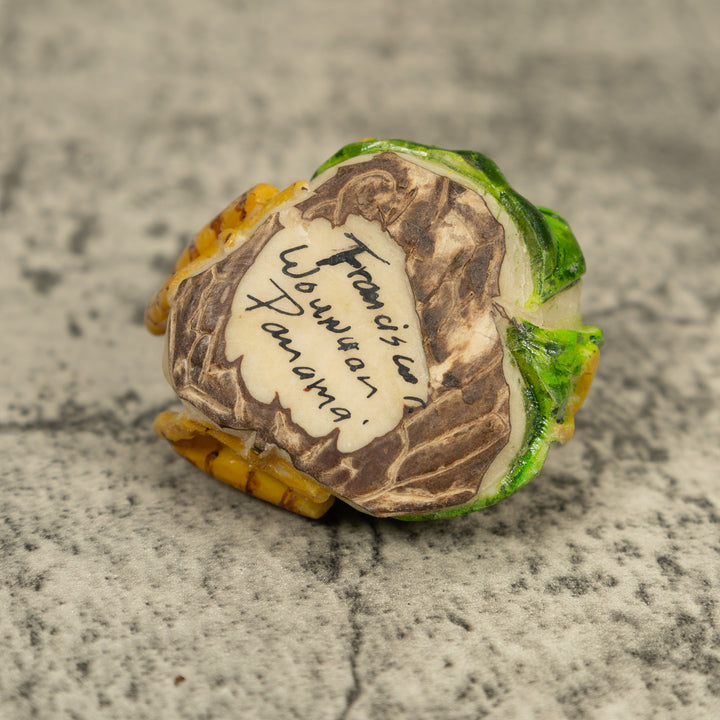 Golden Frog Tagua Carving