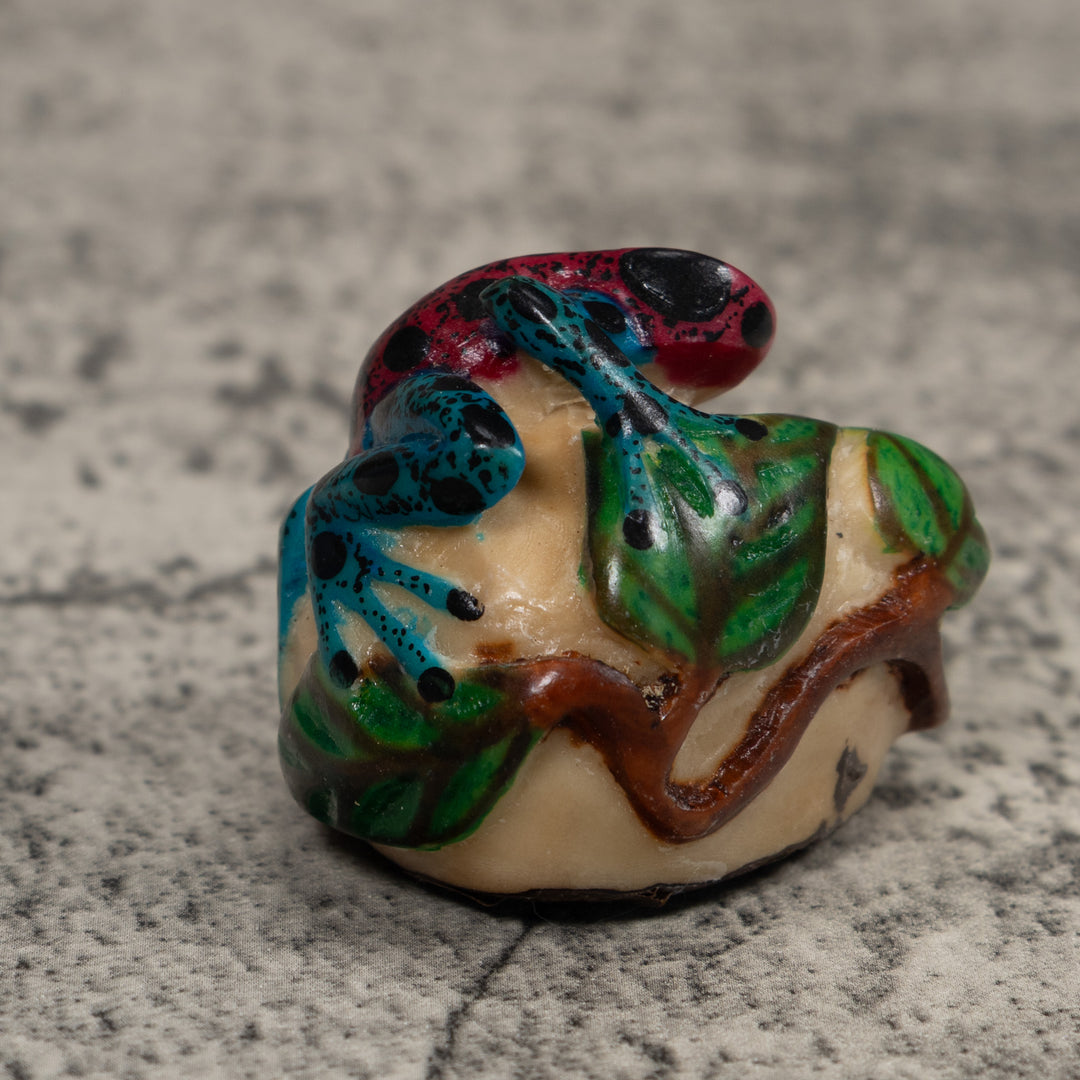 Vintage Poison Dart Frog Tagua Carving