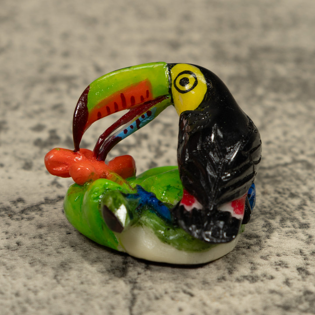 Toucan Parrot Bird Tagua Carving