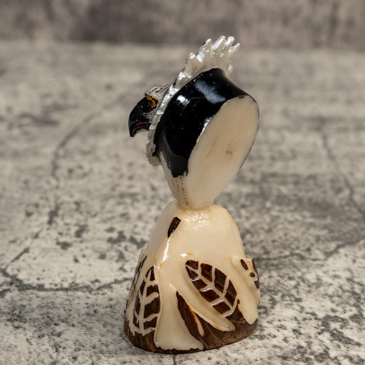 Harpy Eagle On Pedestal Tagua Carving