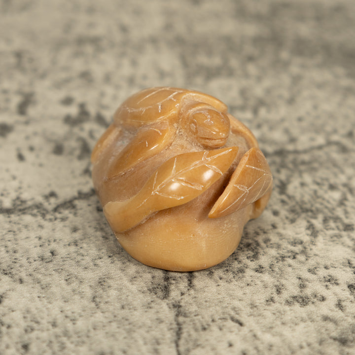 Vintage Natural White Sea Turtle Tagua Carving