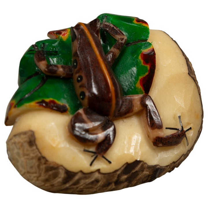 Vintage Poison Dart Frog Tagua Carving