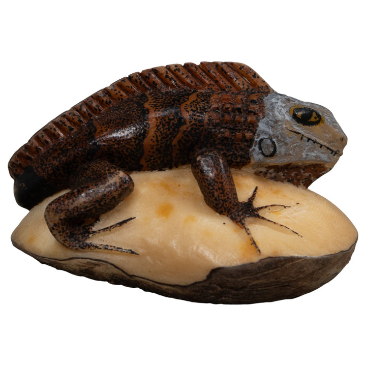 Iguana Lizard Reptile Tagua Carving