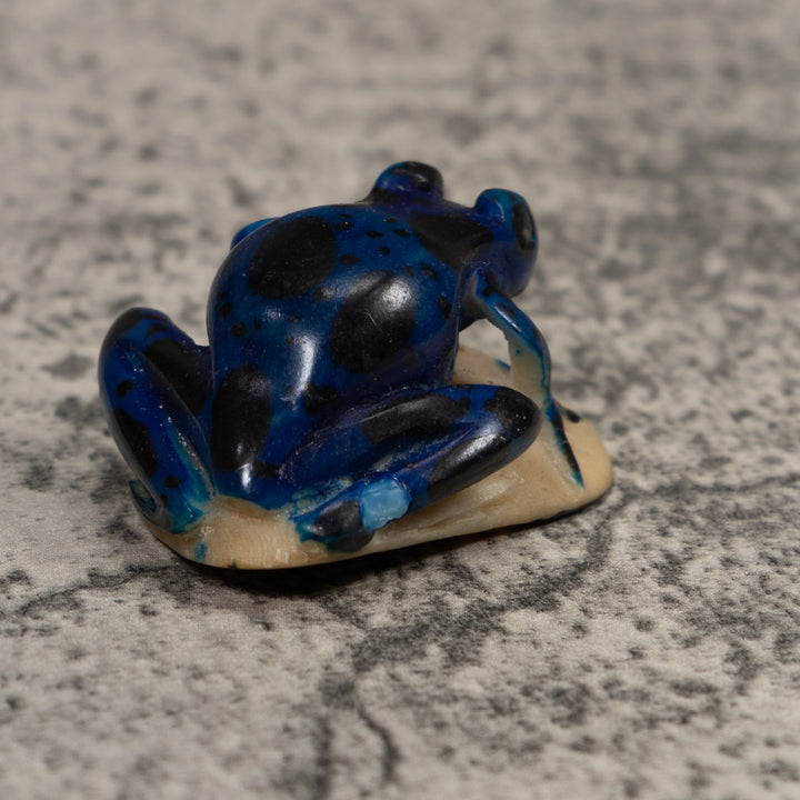 Blue Poison Dart Frog Tagua Carving