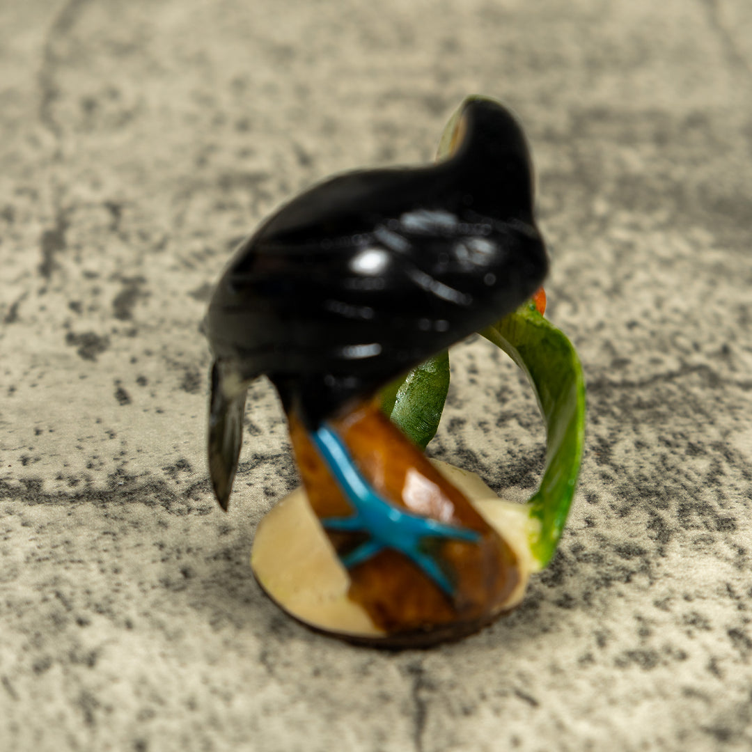 Toucan Parrot Bird Tagua Carving