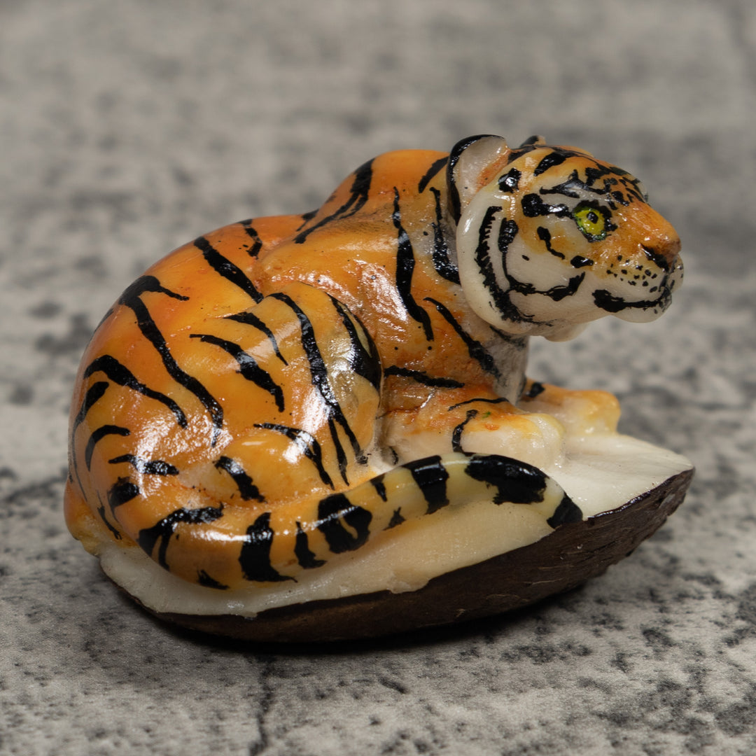 Bengal Tiger Tagua Carving