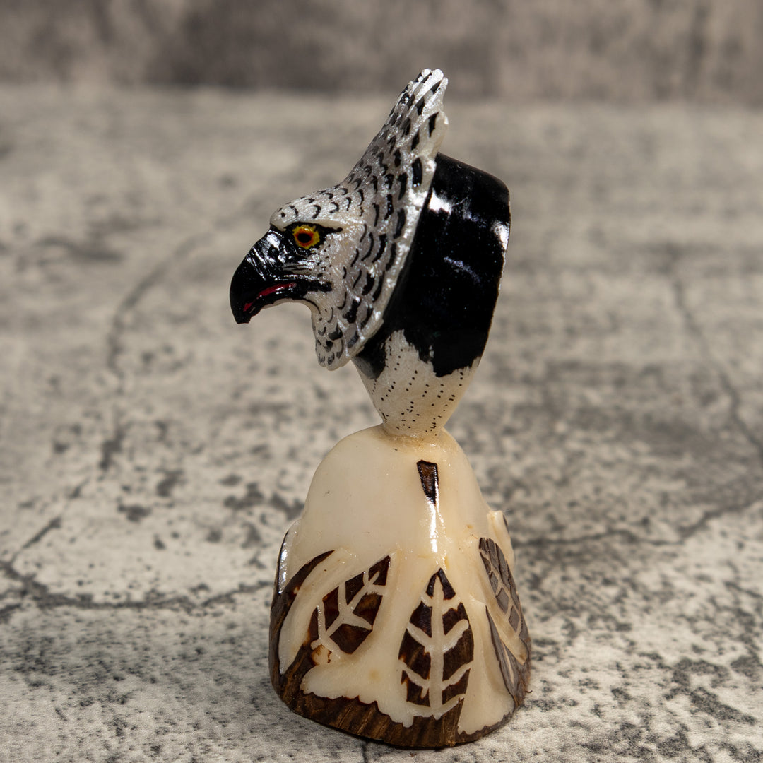Harpy Eagle On Pedestal Tagua Carving