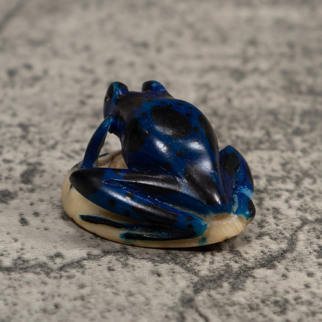 Blue Poison Dart Frog Tagua Carving