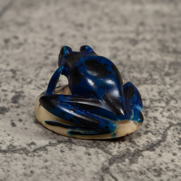 Blue Poison Dart Frog Tagua Carving
