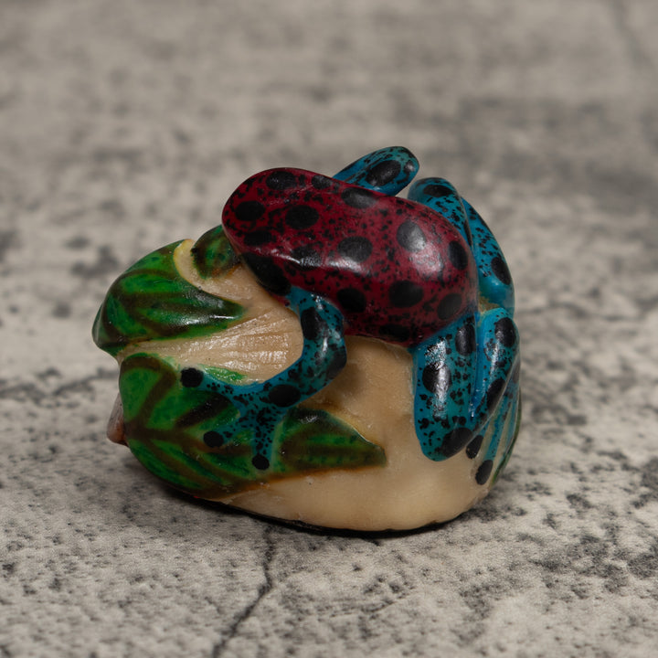 Vintage Poison Dart Frog Tagua Carving