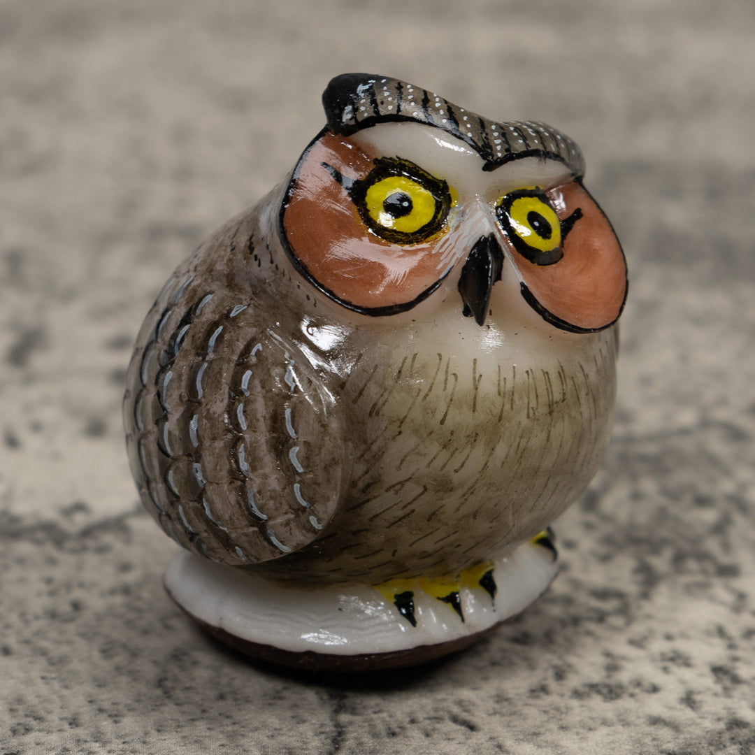 Owl Bird Tagua Carving
