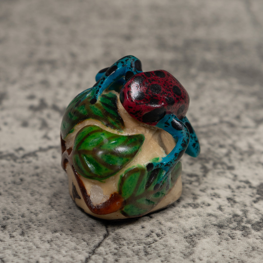 Vintage Poison Dart Frog Tagua Carving
