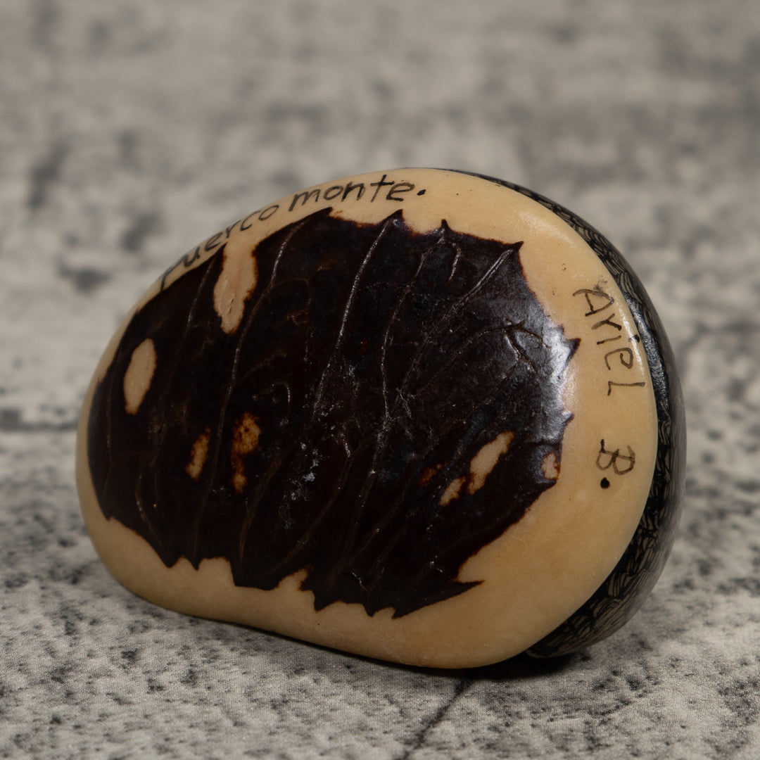 Coatimundi With Cub Tagua Carving