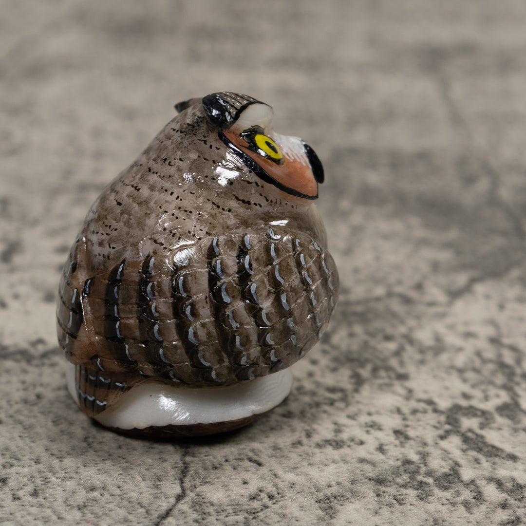 Owl Bird Tagua Carving