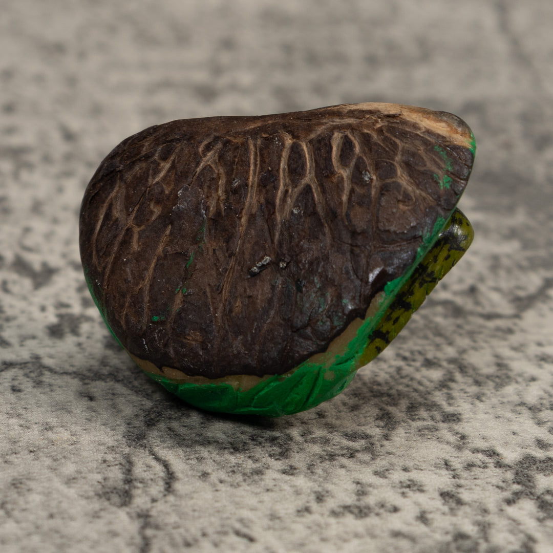 Vintage Green Gecko Lizard Tagua Carving