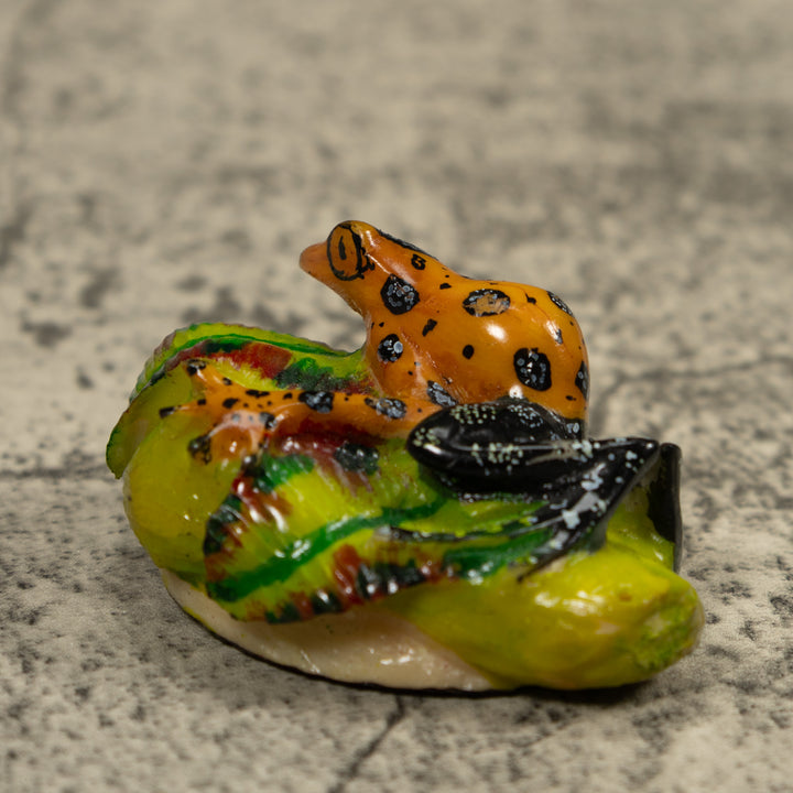 Golden Poison Dart Frog Tagua Carving