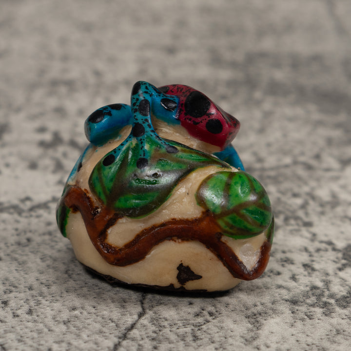 Vintage Poison Dart Frog Tagua Carving
