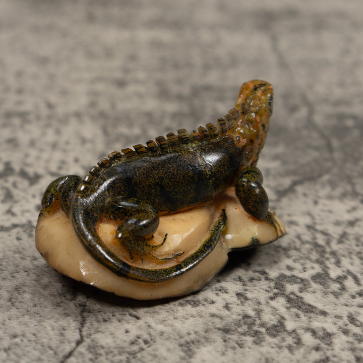 Iguana Lizard Reptile Tagua Carving