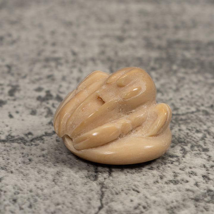 Vintage White Shrimp Tagua Carving