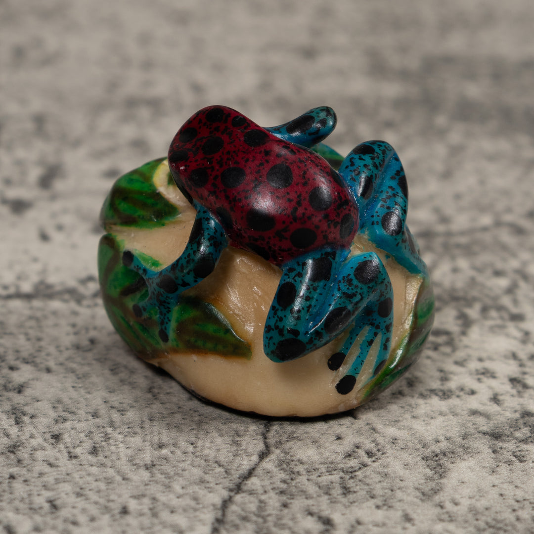 Vintage Poison Dart Frog Tagua Carving