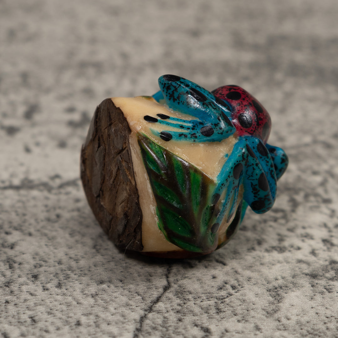 Vintage Poison Dart Frog Tagua Carving