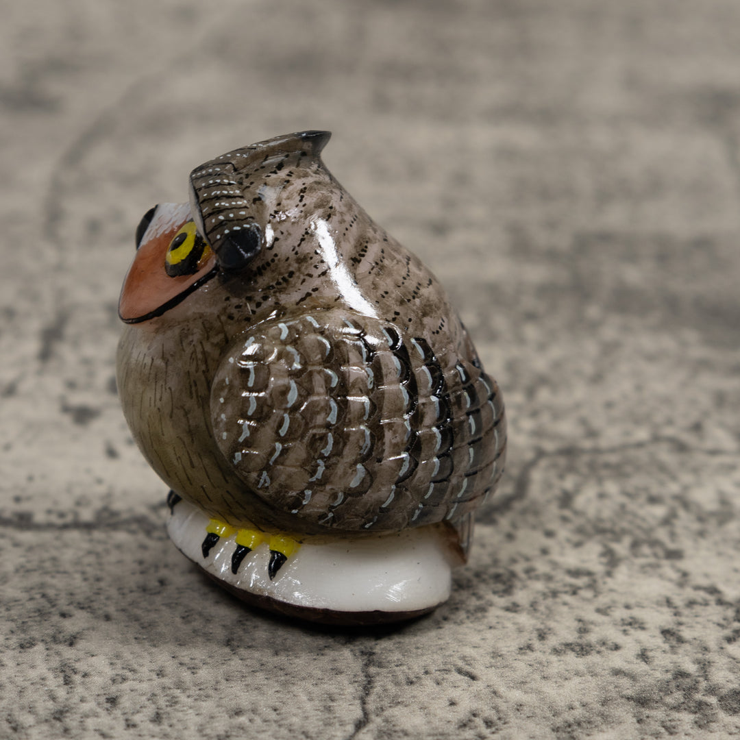 Owl Bird Tagua Carving
