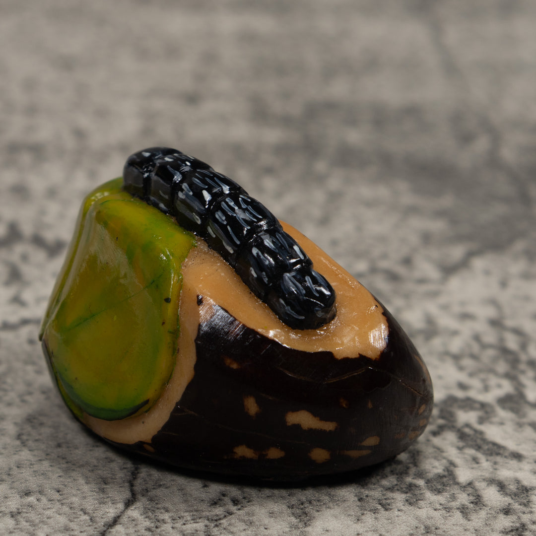 Caterpillar Tagua Carving