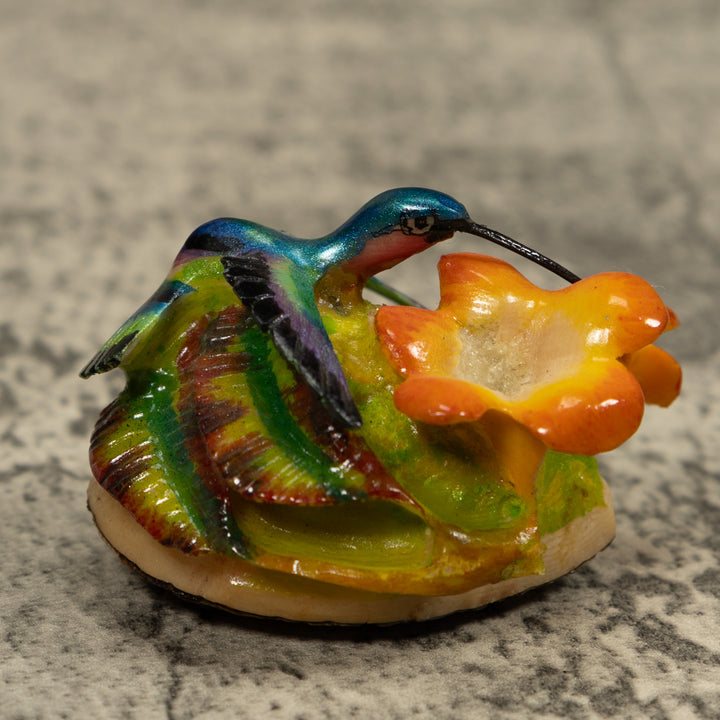 Hummingbird Tagua Carving