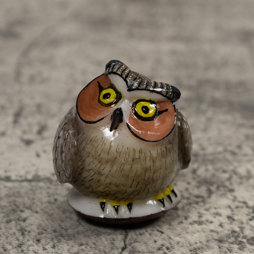 Owl Bird Tagua Carving
