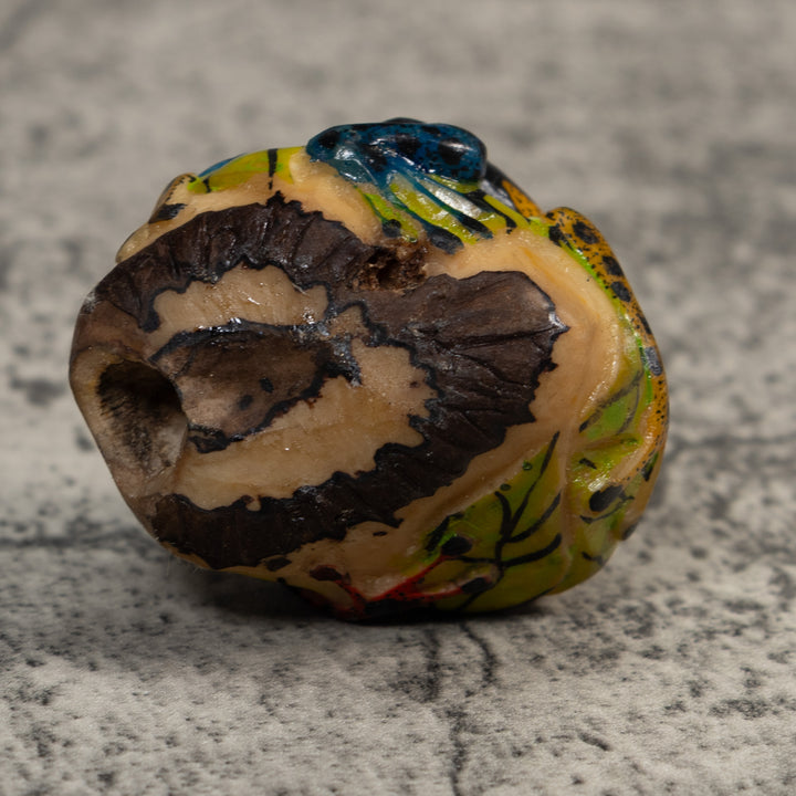 Gold Black And Red Double Poison Dart Frog Tagua Carving