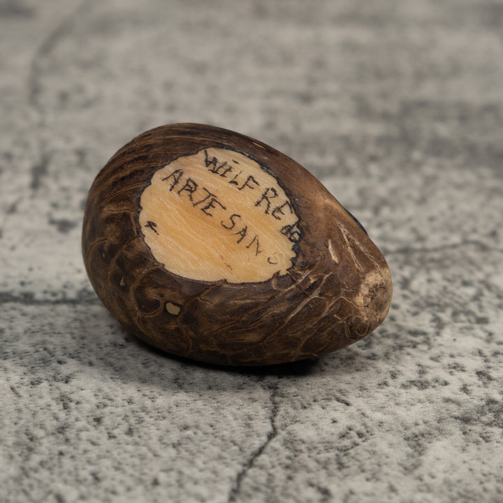 Red And Blue Poison Dart Frog Tagua Carving