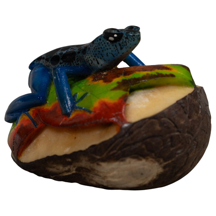 Blue Poison Dart Frog Tagua Carving