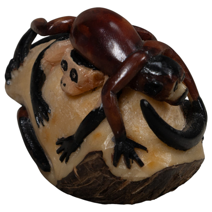 Double Monkey Tagua Carving