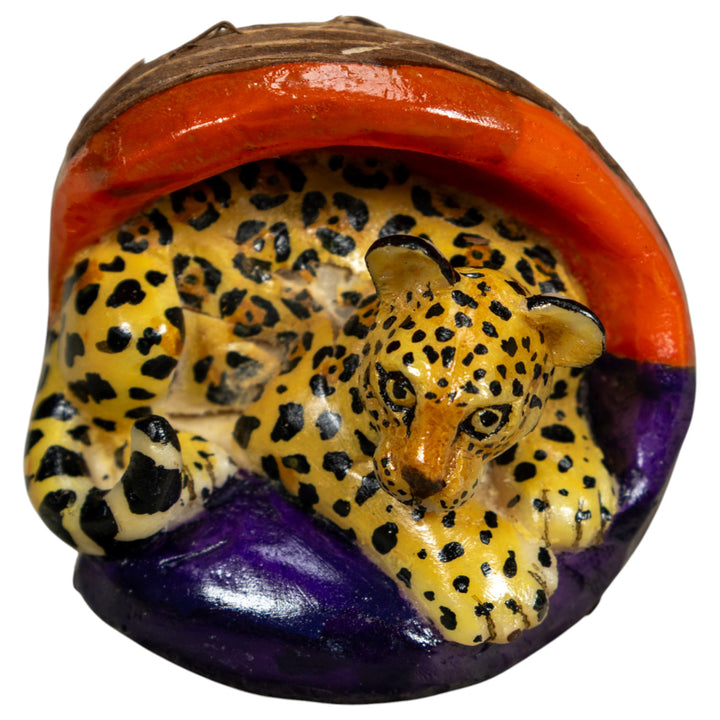 Clemson Purple And Orange Tiger Tagua Carving
