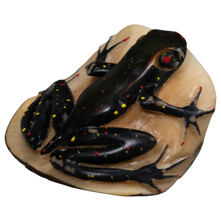 Vintage Poison Dart Frog Tagua Carving