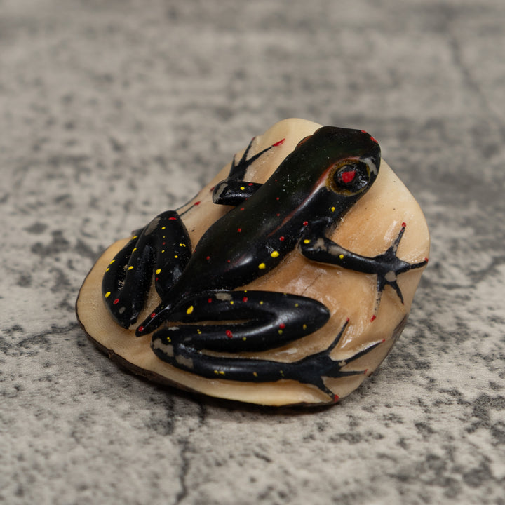 Vintage Poison Dart Frog Tagua Carving