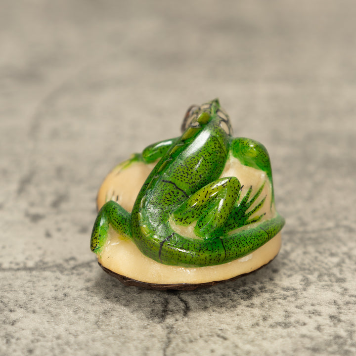 Iguana Lizard Tagua Nut Carving