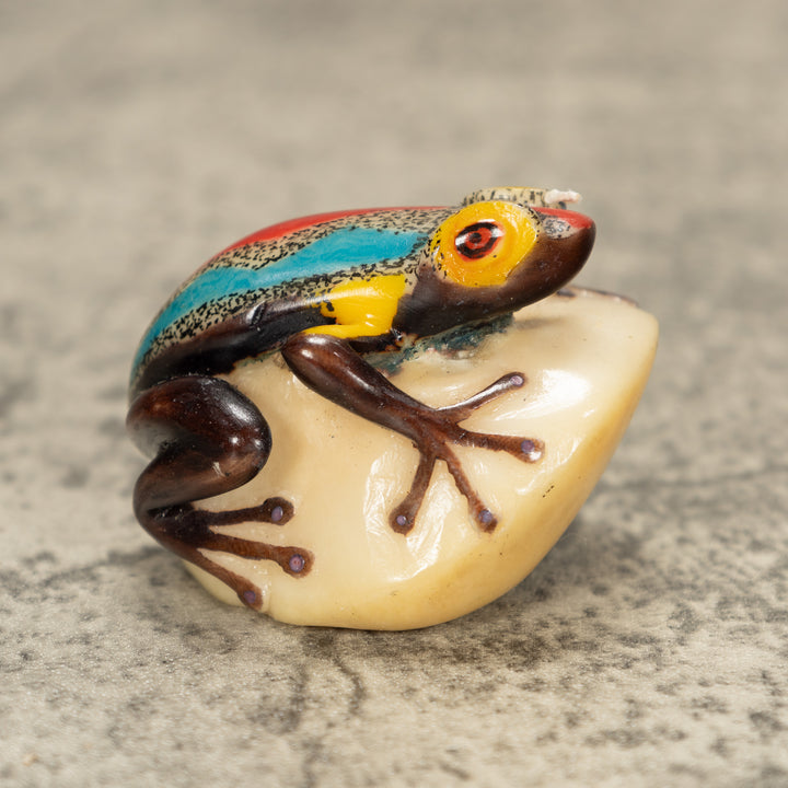 Poison Dart Frog Tagua Nut Carving