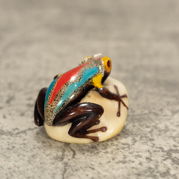 Poison Dart Frog Tagua Nut Carving