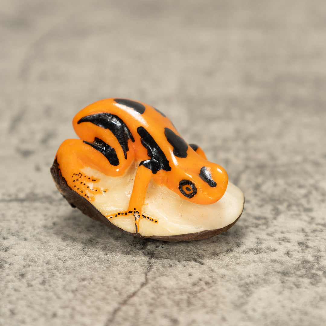 Poison Dart Frog Tagua Nut Carving
