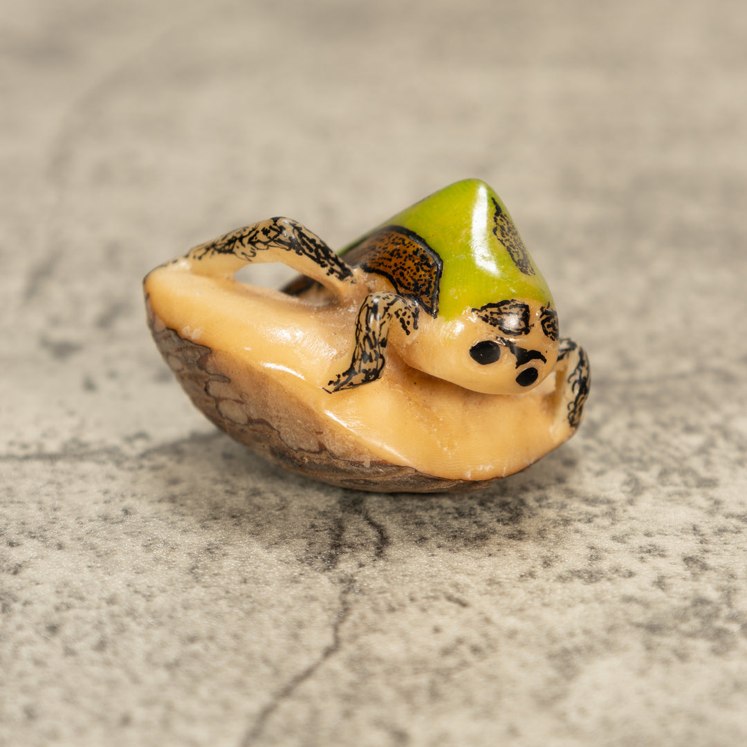 Green Bug Insect Tagua Nut Carving