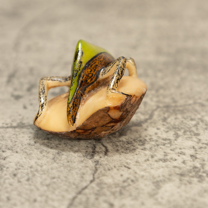 Green Bug Insect Tagua Nut Carving