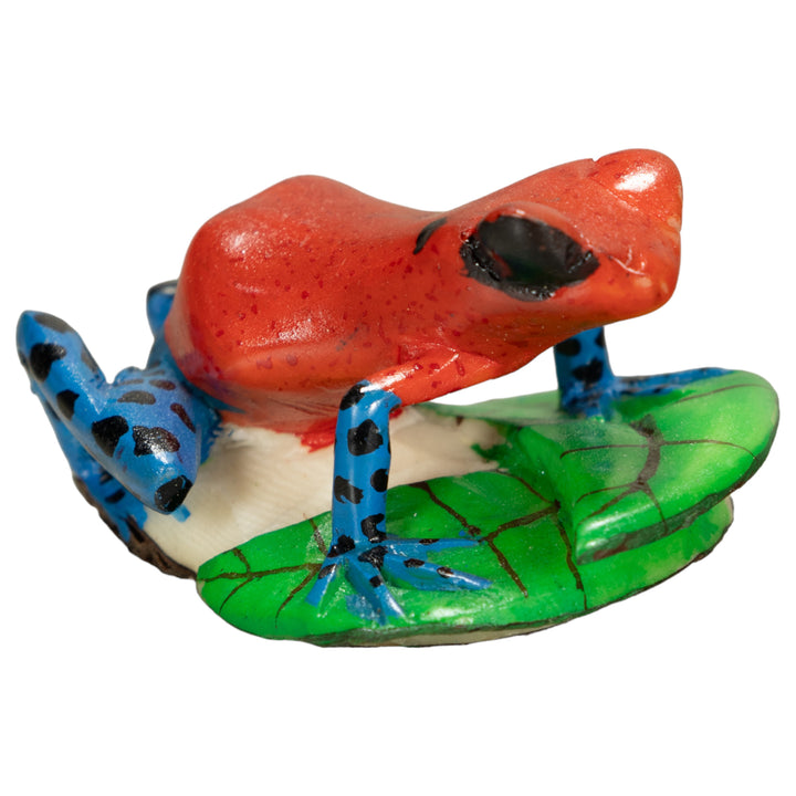 Red And Blue Poison Dart Frog Tagua Nut Carving