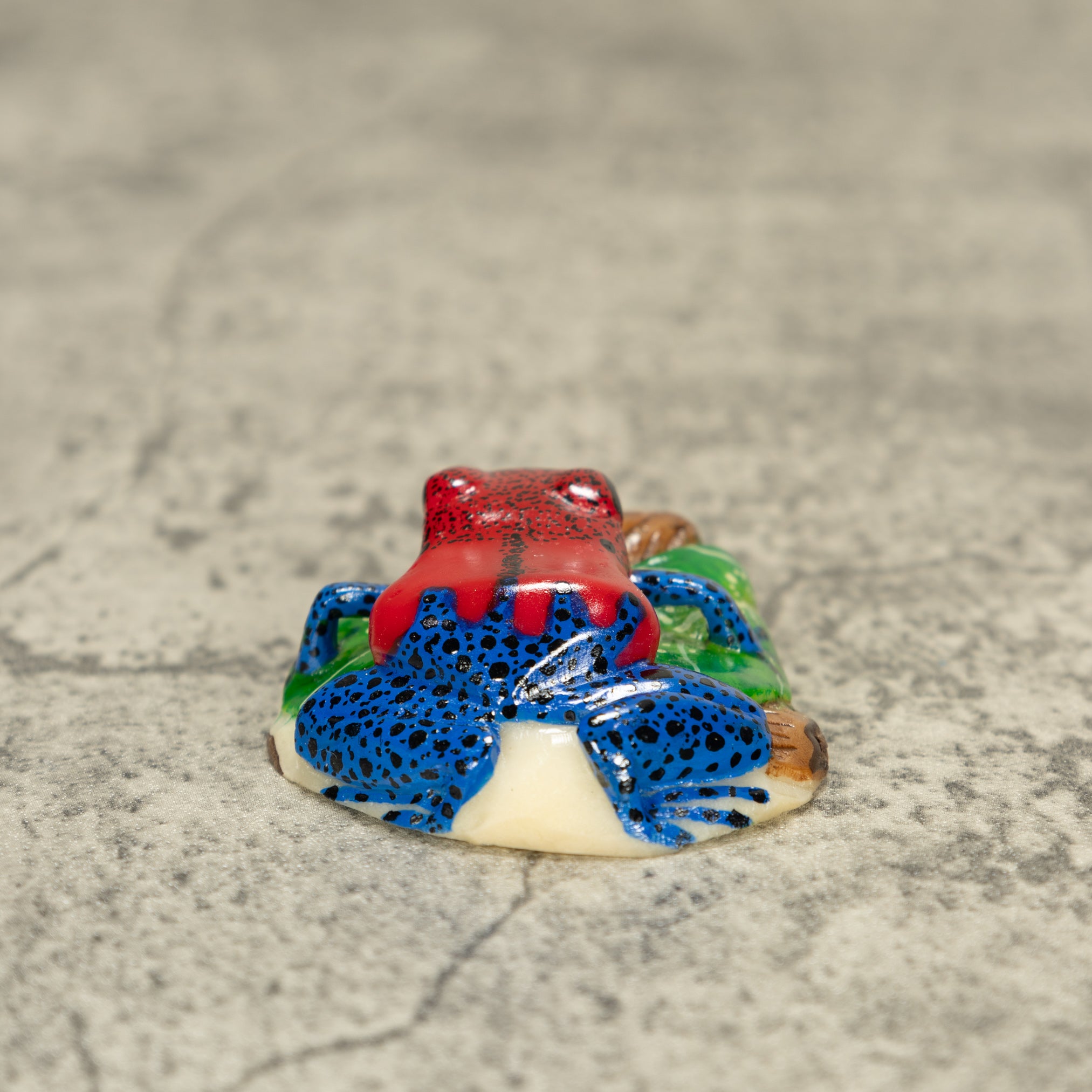 Red And Blue Poison Dart Frog Tagua Nut Carving