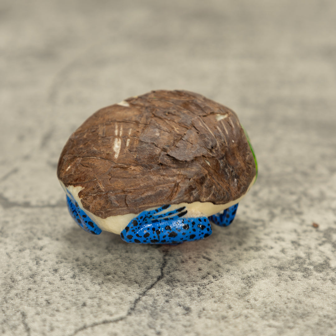 Red And Blue Poison Dart Frog Tagua Nut Carving