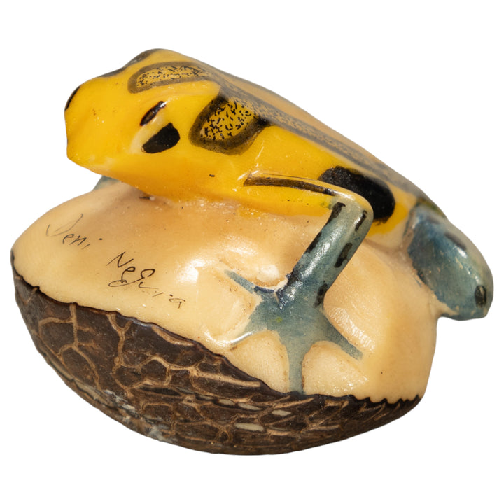 Poison Dart Frog Tagua Nut Carving