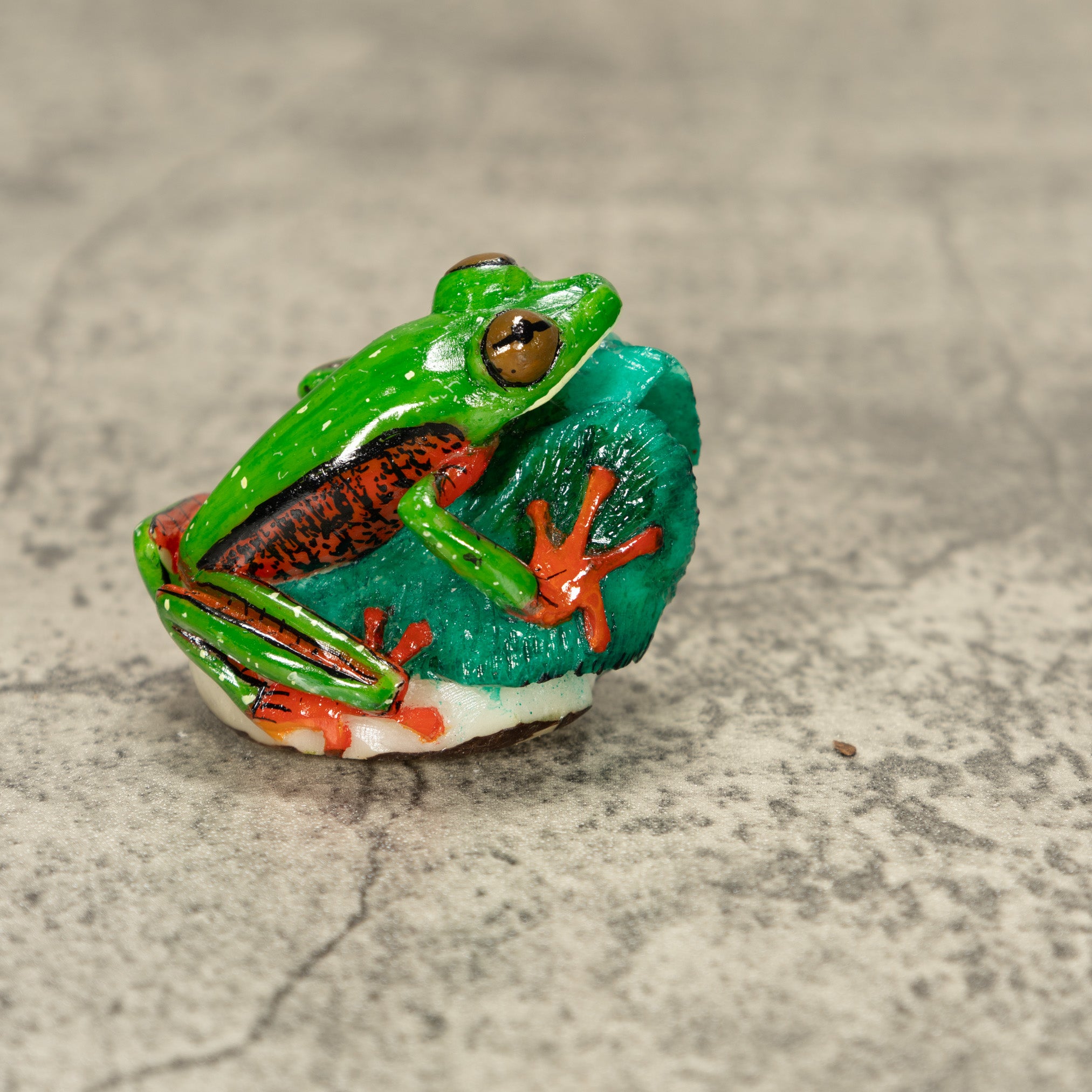 Red Eye Tree Frog Tagua Nut Carving